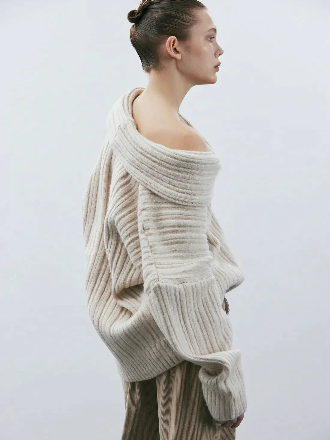 Hayley – Oversized Gebreide Trui met Hoge Coltrui