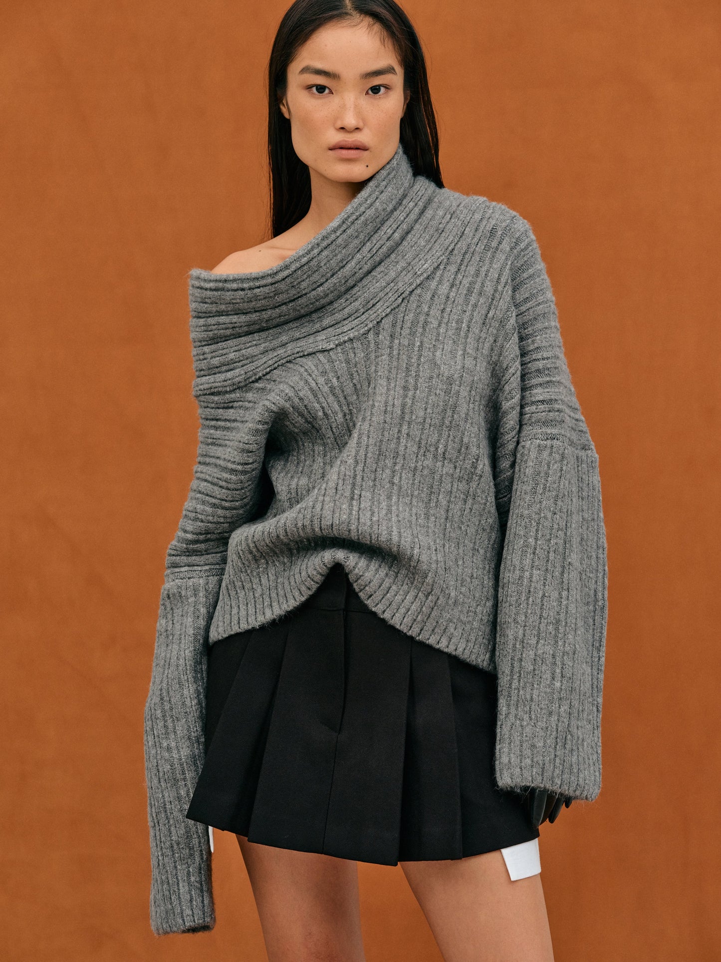 Hayley – Oversized Gebreide Trui met Hoge Coltrui