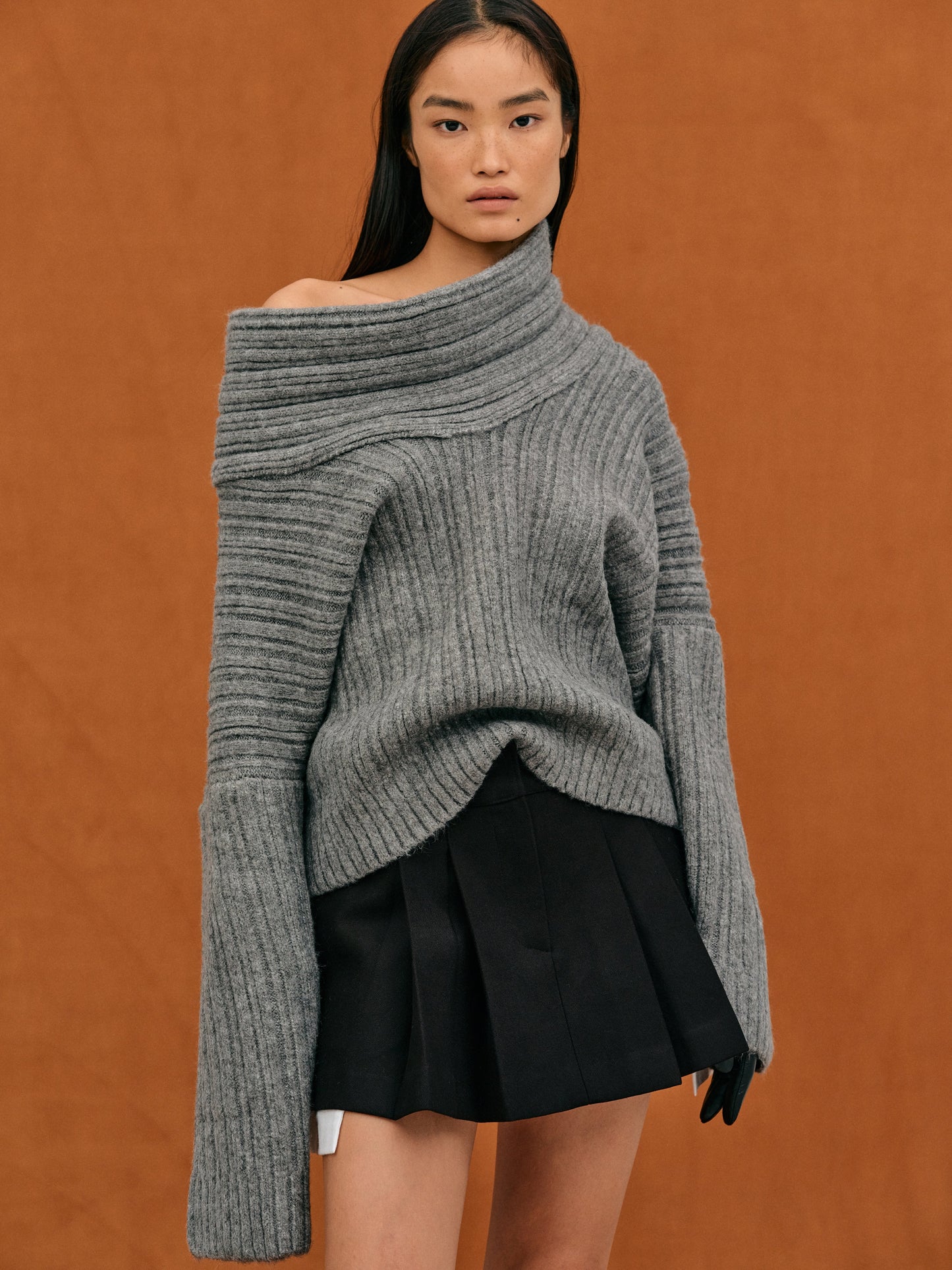 Hayley – Oversized Gebreide Trui met Hoge Coltrui