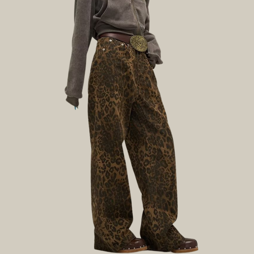 Jeans met Luipaardprint