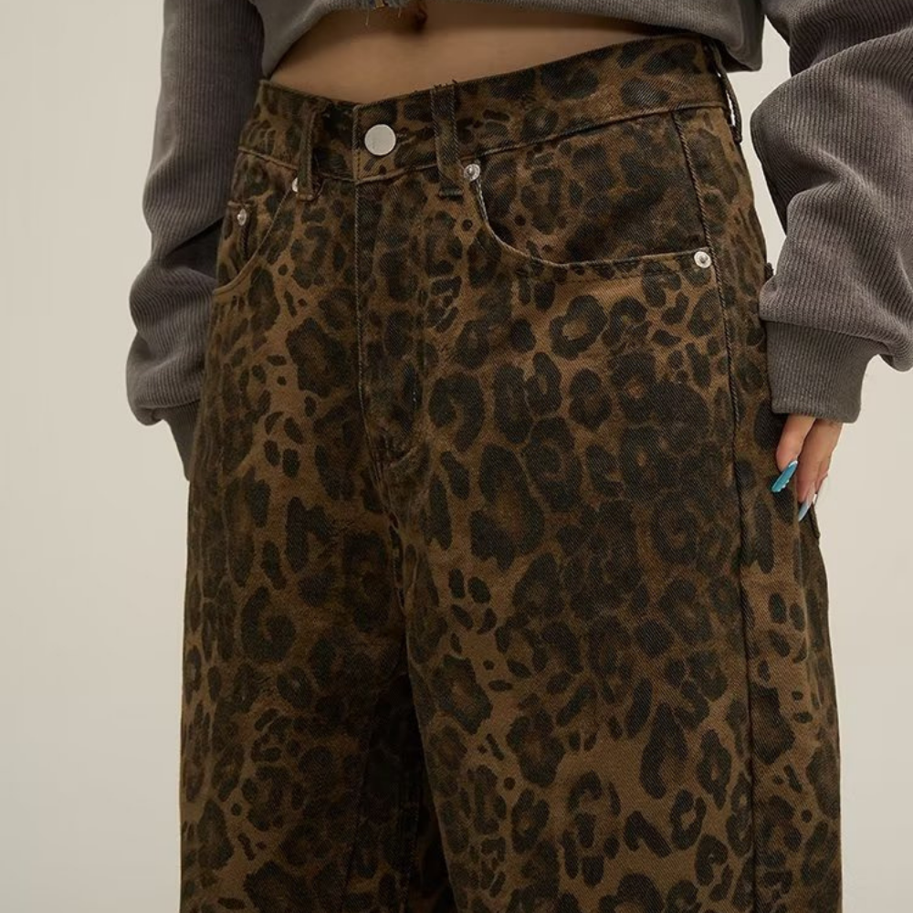 Jeans met Luipaardprint