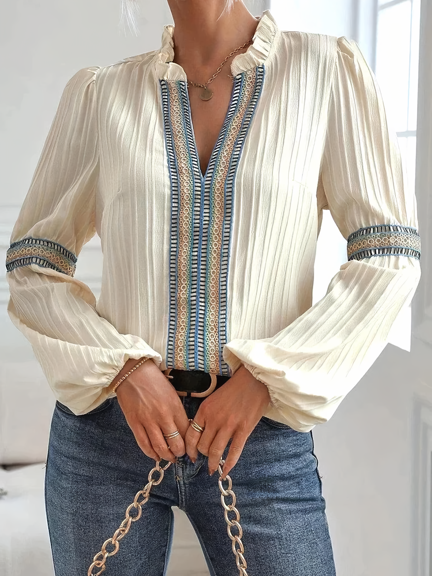 Elegante Kanten Blouse