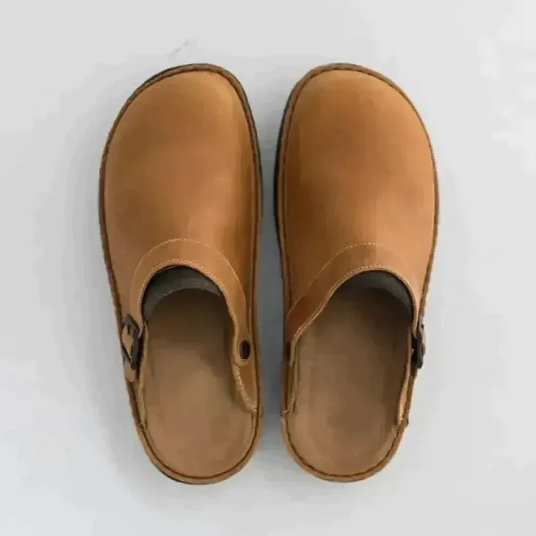 Toby – Ergonomische Lederen Pantoffels
