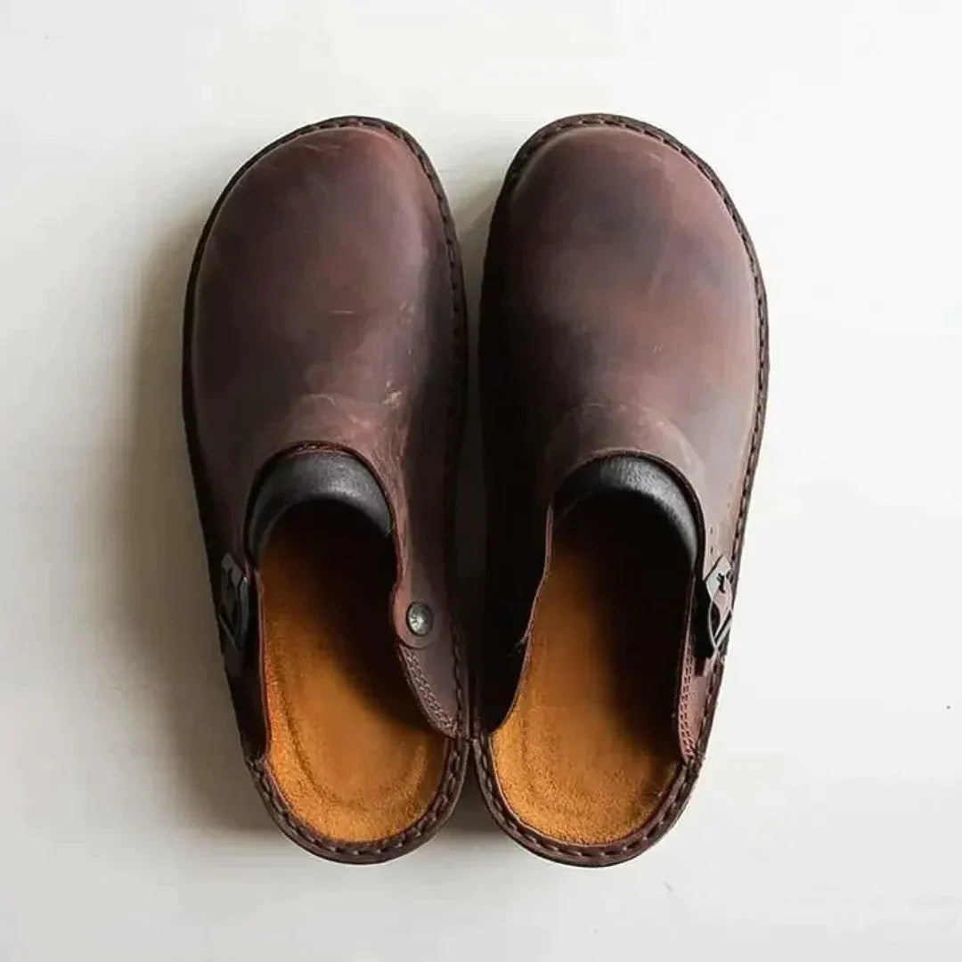 Toby – Ergonomische Lederen Pantoffels