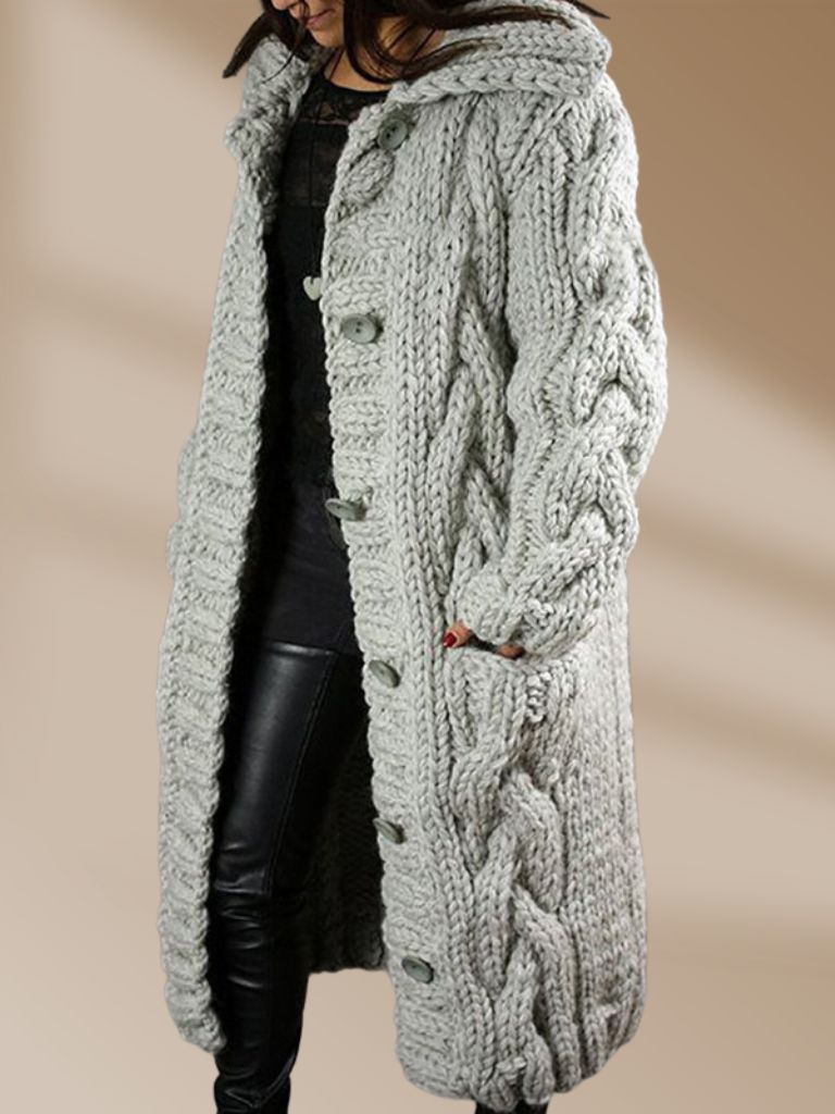 Marion – Lange Gebreide Cardigan