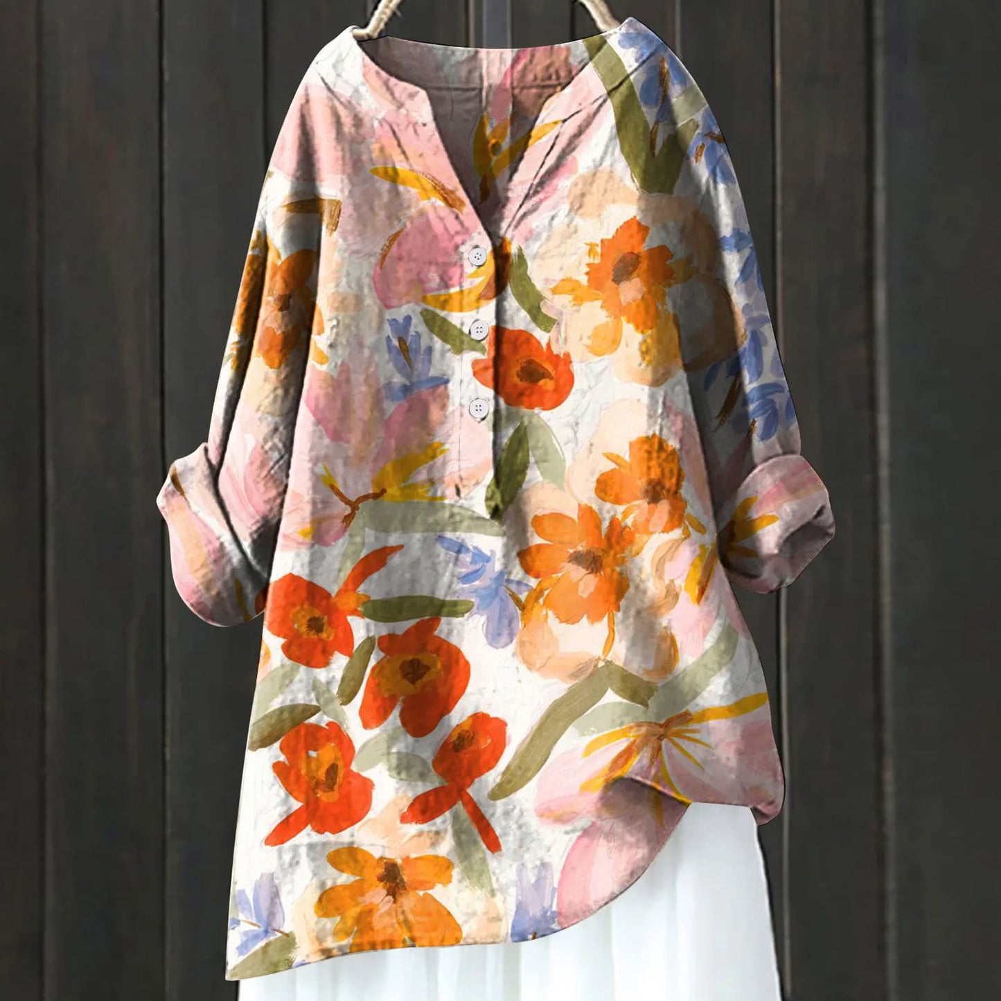 Sacha™ - Lange Mouwen Blouse met Bloemenprint