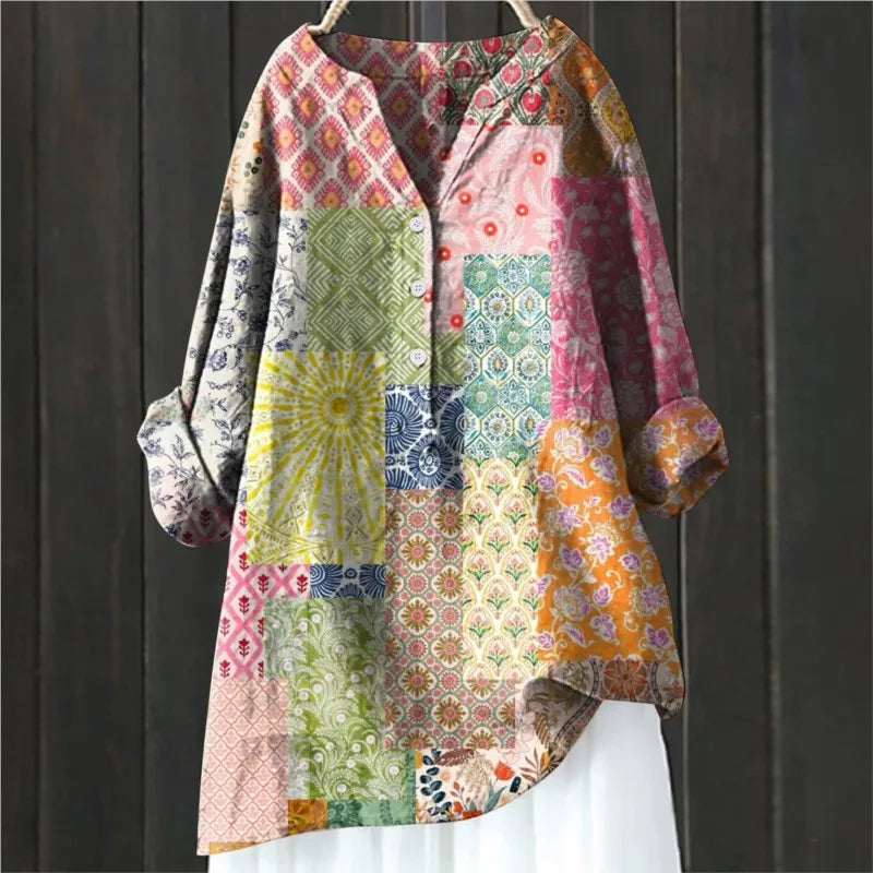Sacha™ - Lange Mouwen Blouse met Bloemenprint