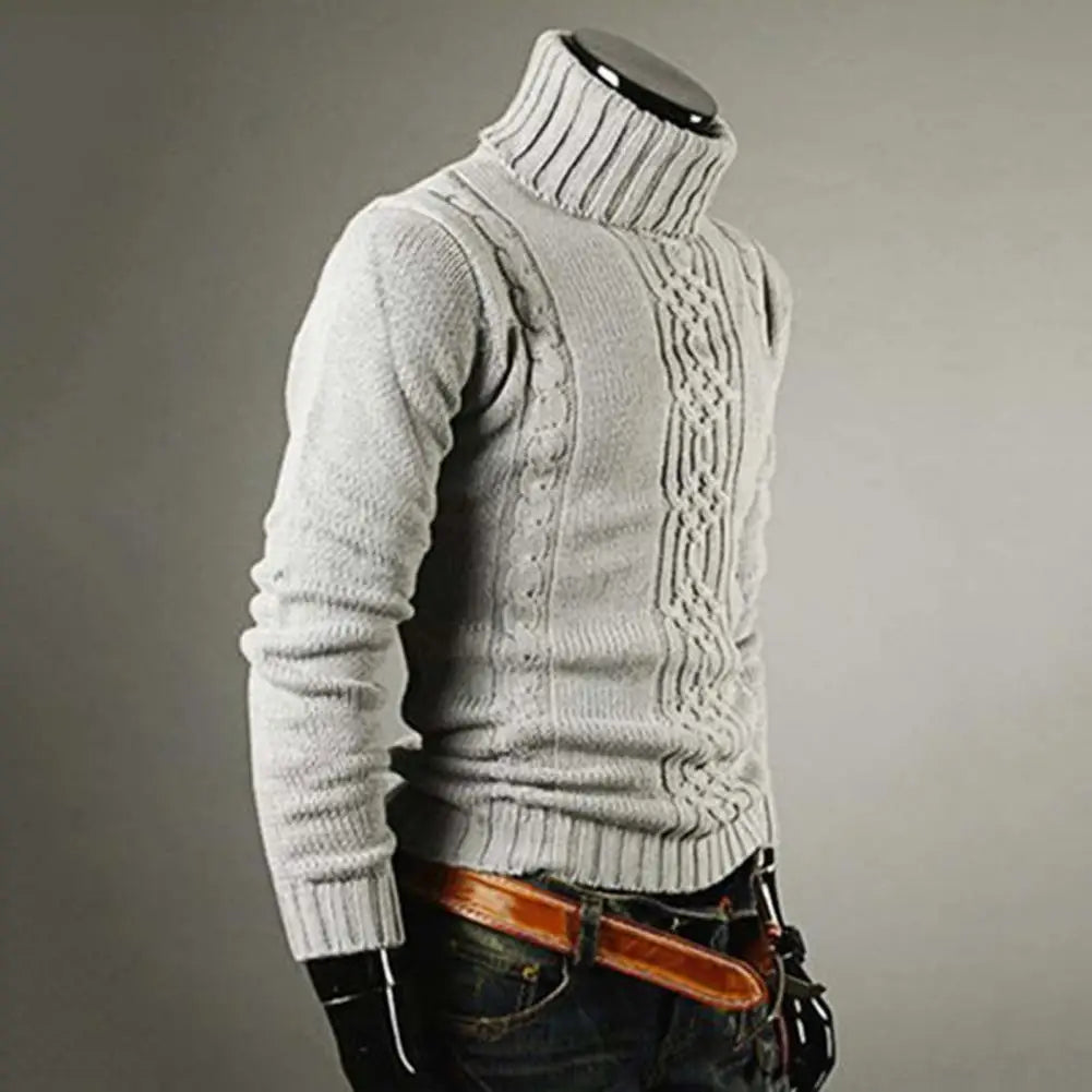 Jeff – Warme Gebreide Trui met Turtleneck