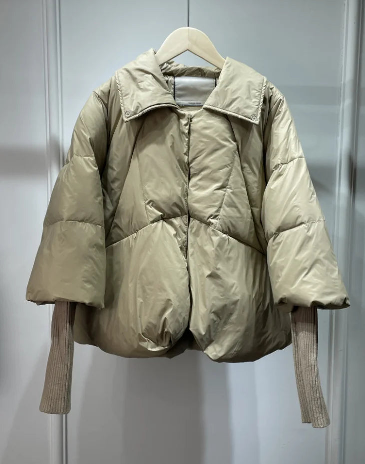 Susan – Entendaunen-Winterjacke met Veren Kraag voor Vrouwen