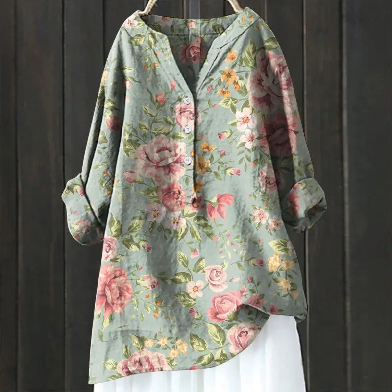 Sacha™ - Lange Mouwen Blouse met Bloemenprint