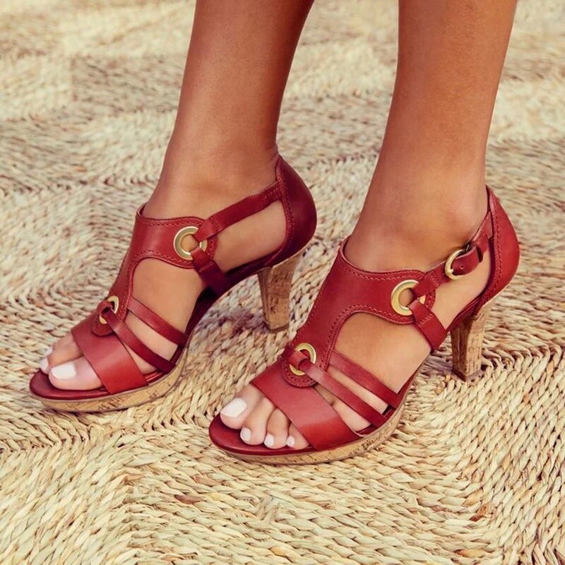 Vilma™ - Retro Sandaal met Hak