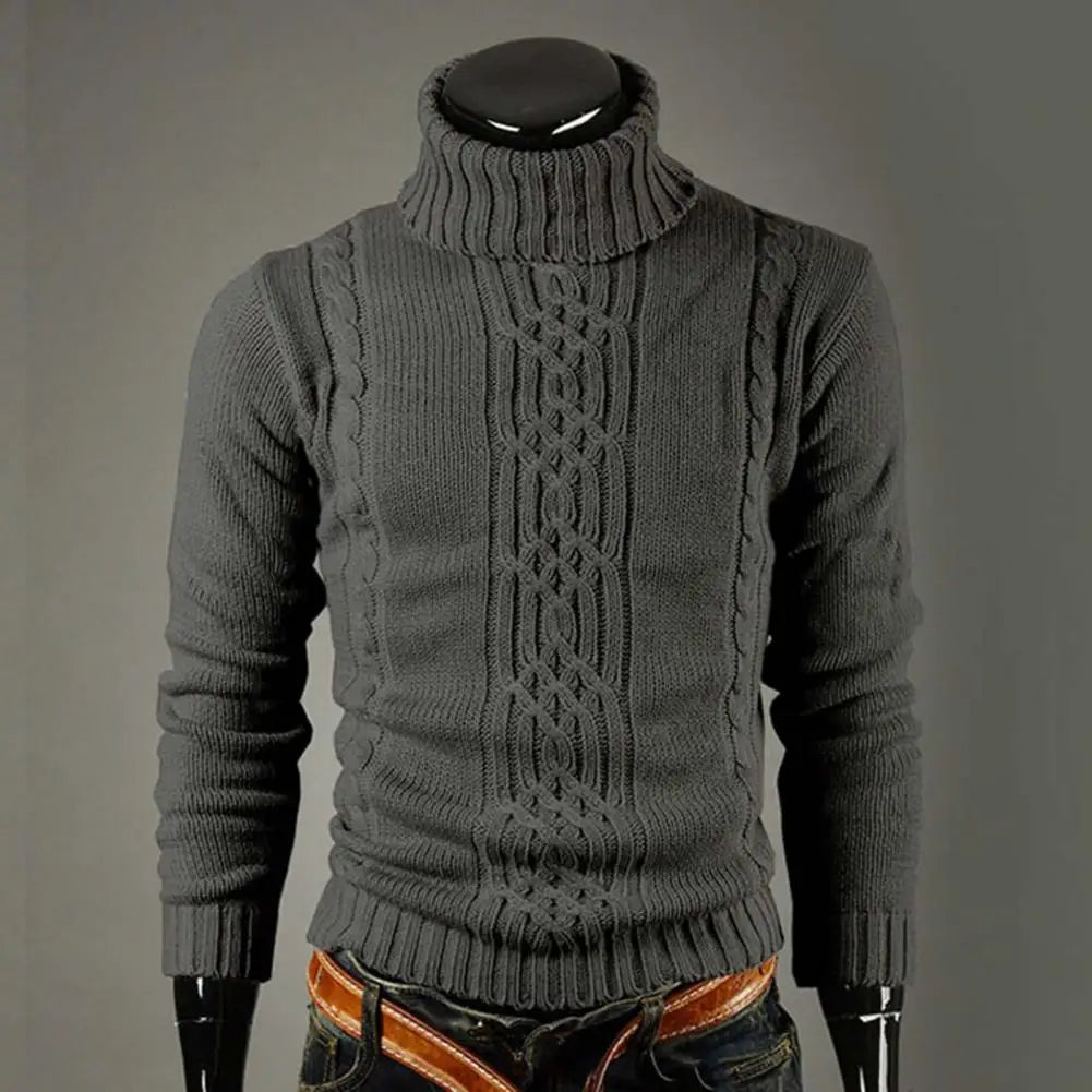 Jeff – Warme Gebreide Trui met Turtleneck