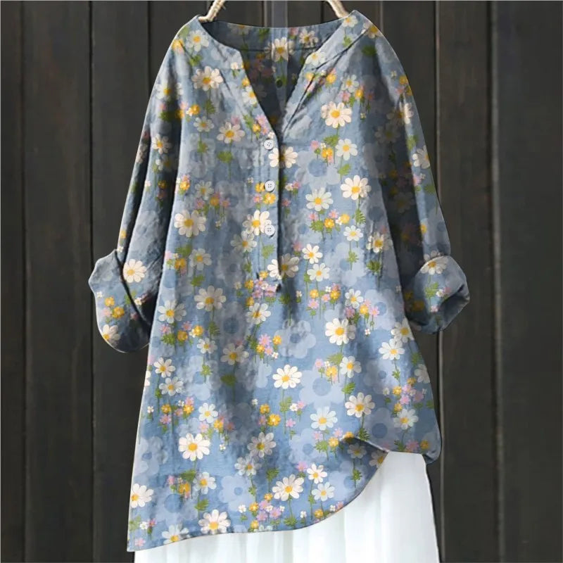 Sacha™ - Lange Mouwen Blouse met Bloemenprint