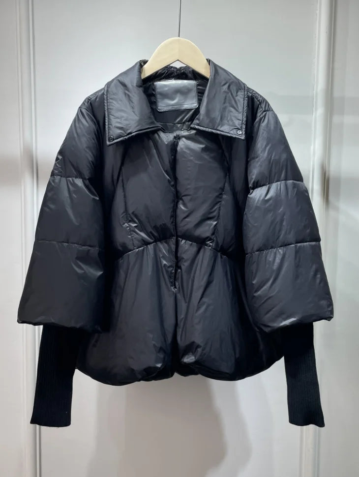 Susan – Entendaunen-Winterjacke met Veren Kraag voor Vrouwen
