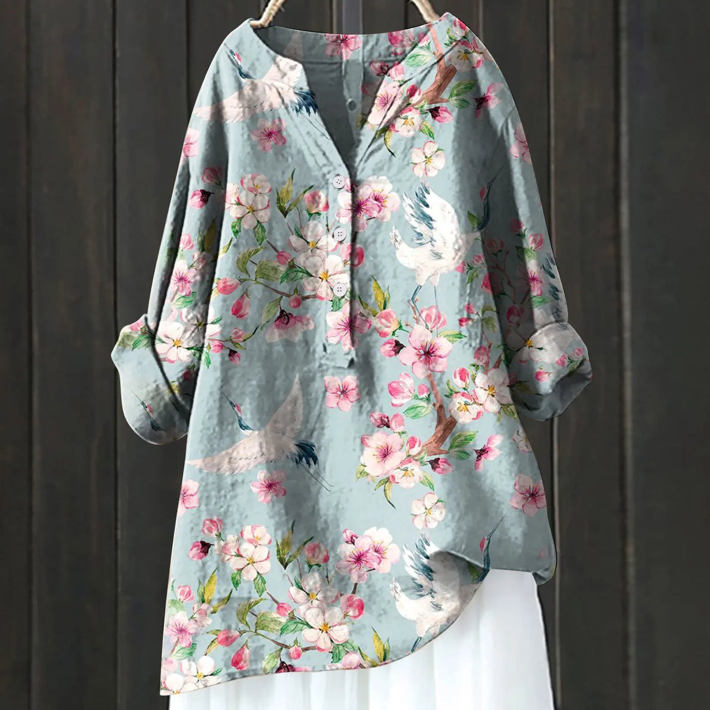 Sacha™ - Lange Mouwen Blouse met Bloemenprint