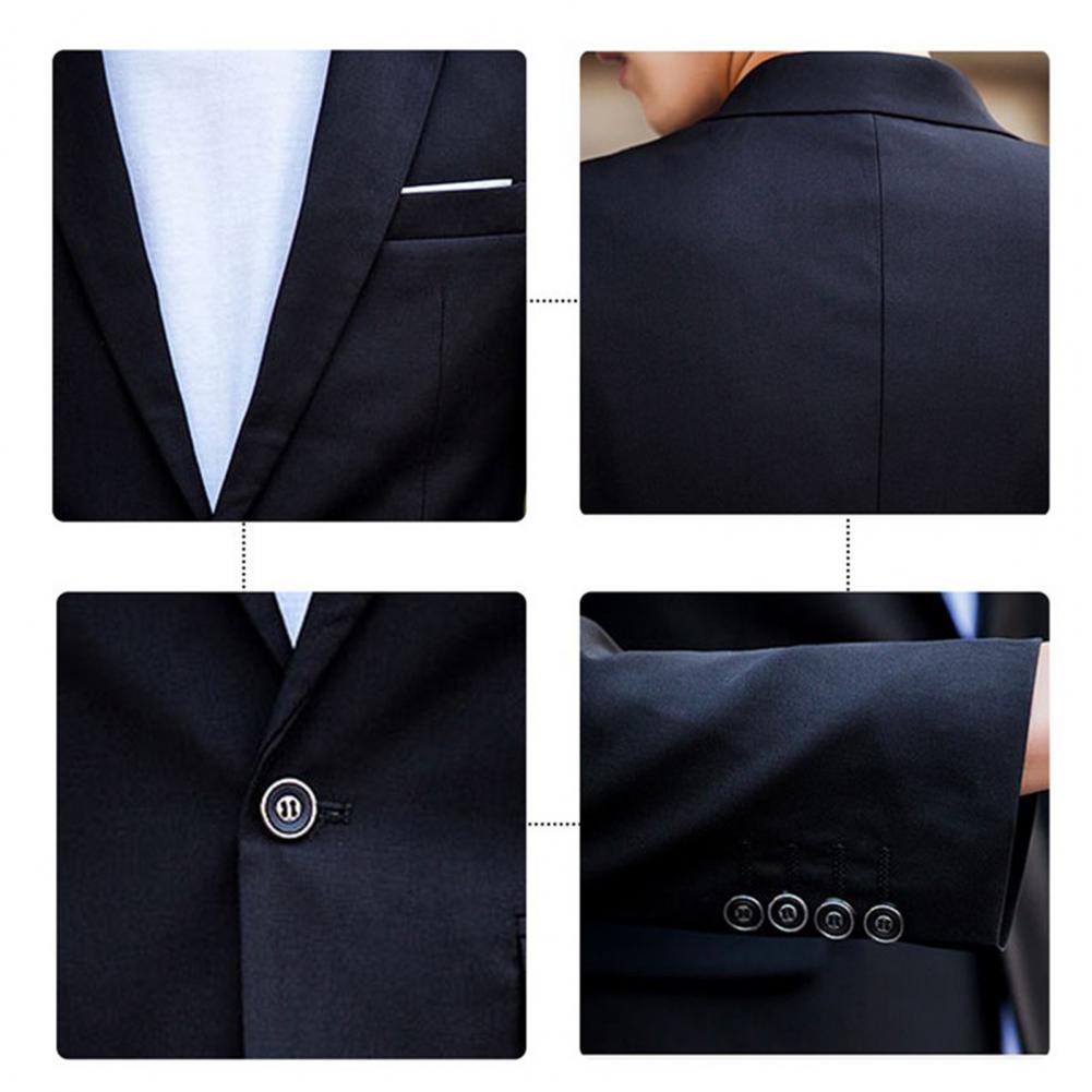 Walter – Losjes Gesneden Pak-Set met Revers-Blazer en Broek voor Mannen