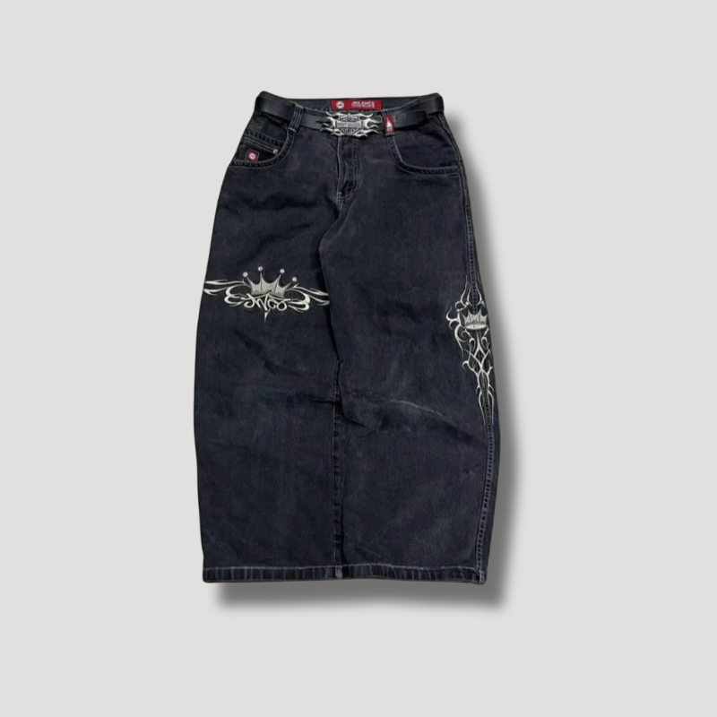 Megan – Baggy-Jeans met Kronenborduursel