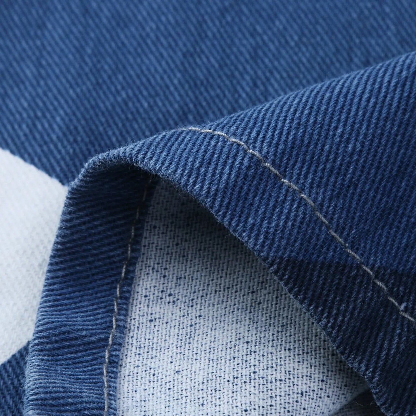Denim Broek met Geometrisch Ontwerp
