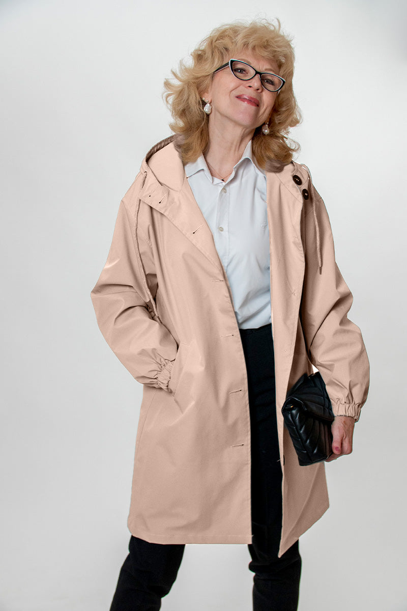 Waterafstotend Oversized Windjack Regenjas met Capuchon