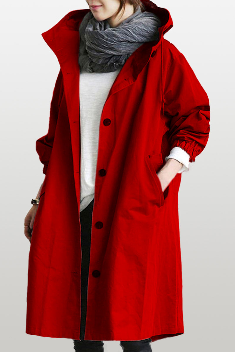 Waterafstotend Oversized Windjack Regenjas met Capuchon