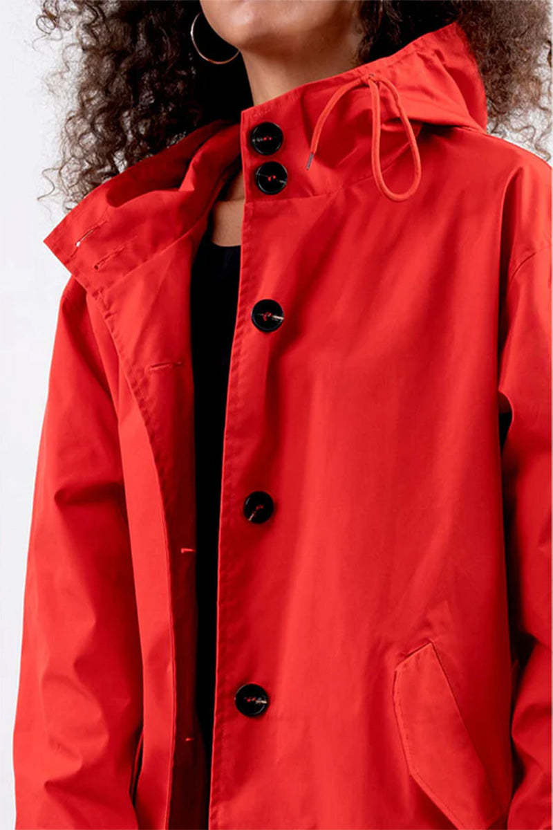 Waterafstotend Oversized Windjack Regenjas met Capuchon