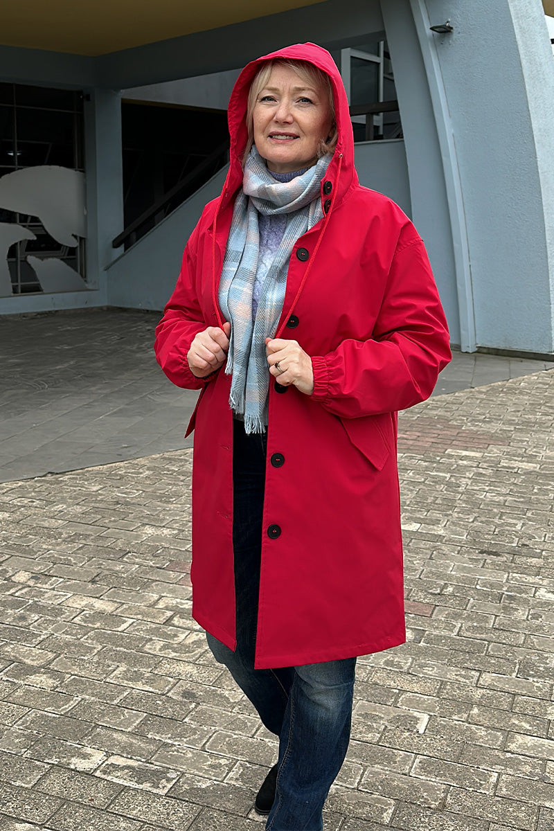 Waterafstotend Oversized Windjack Regenjas met Capuchon