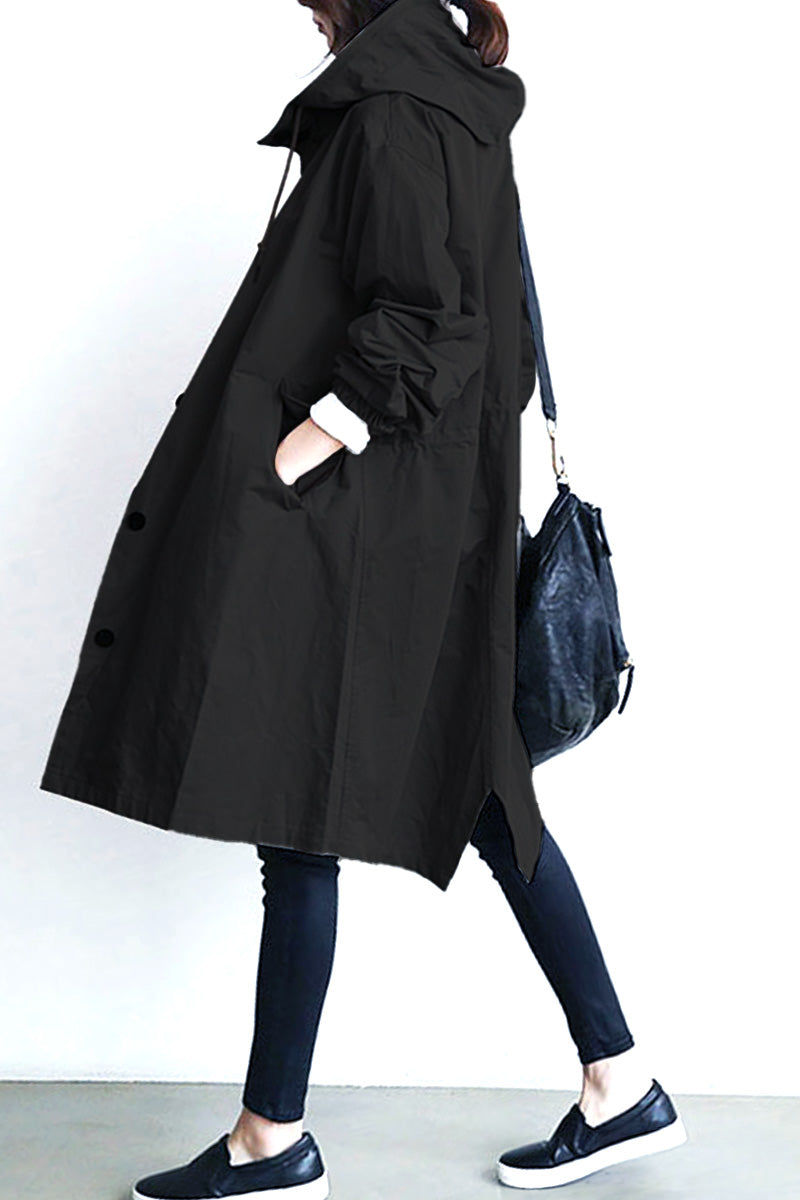 Waterafstotend Oversized Windjack Regenjas met Capuchon