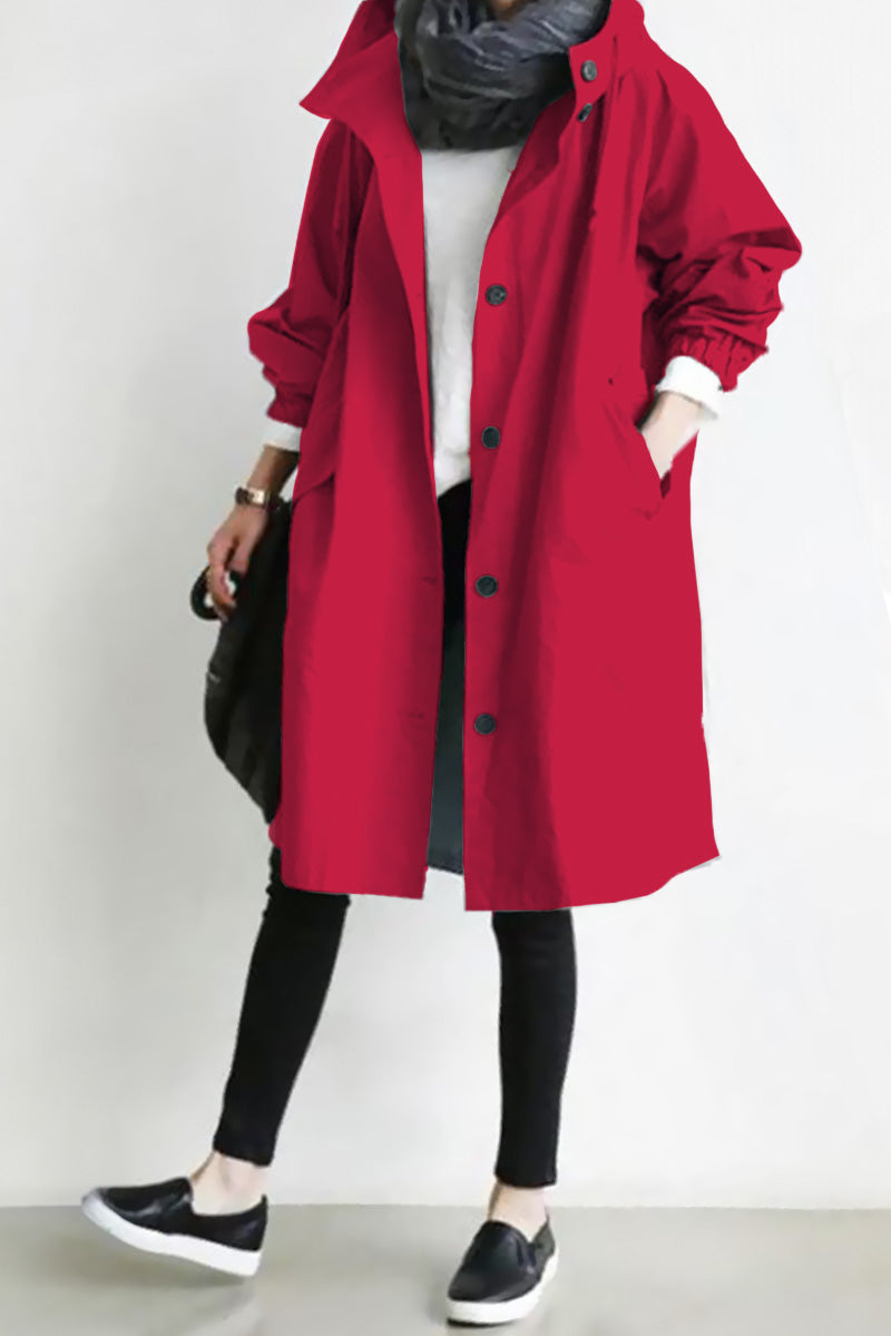 Waterafstotend Oversized Windjack Regenjas met Capuchon