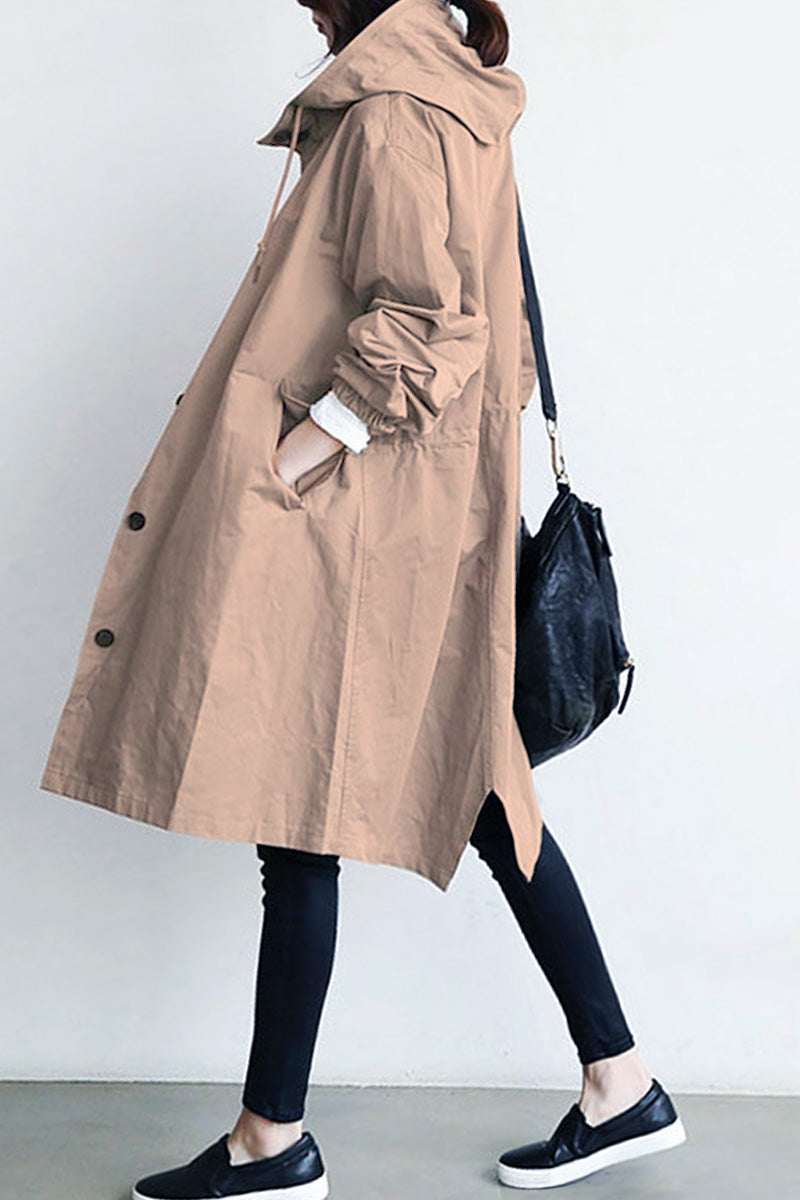 Waterafstotend Oversized Windjack Regenjas met Capuchon