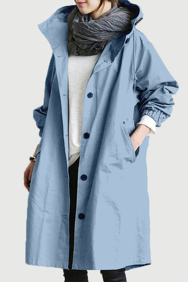 Waterafstotend Oversized Windjack Regenjas met Capuchon