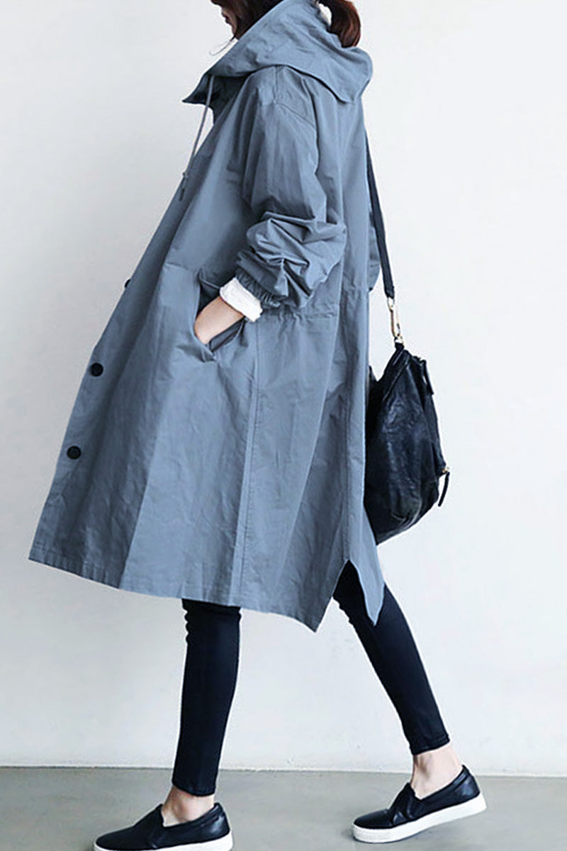 Waterafstotend Oversized Windjack Regenjas met Capuchon
