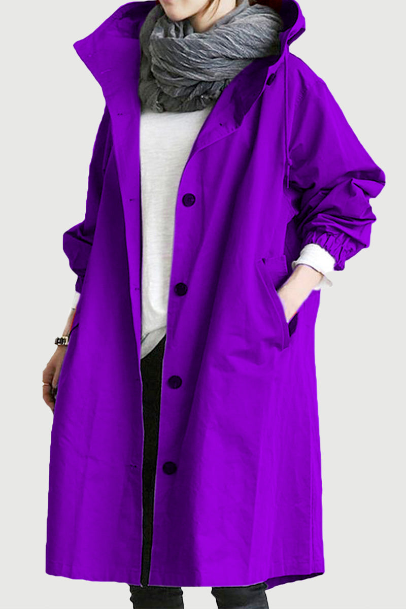 Waterafstotend Oversized Windjack Regenjas met Capuchon