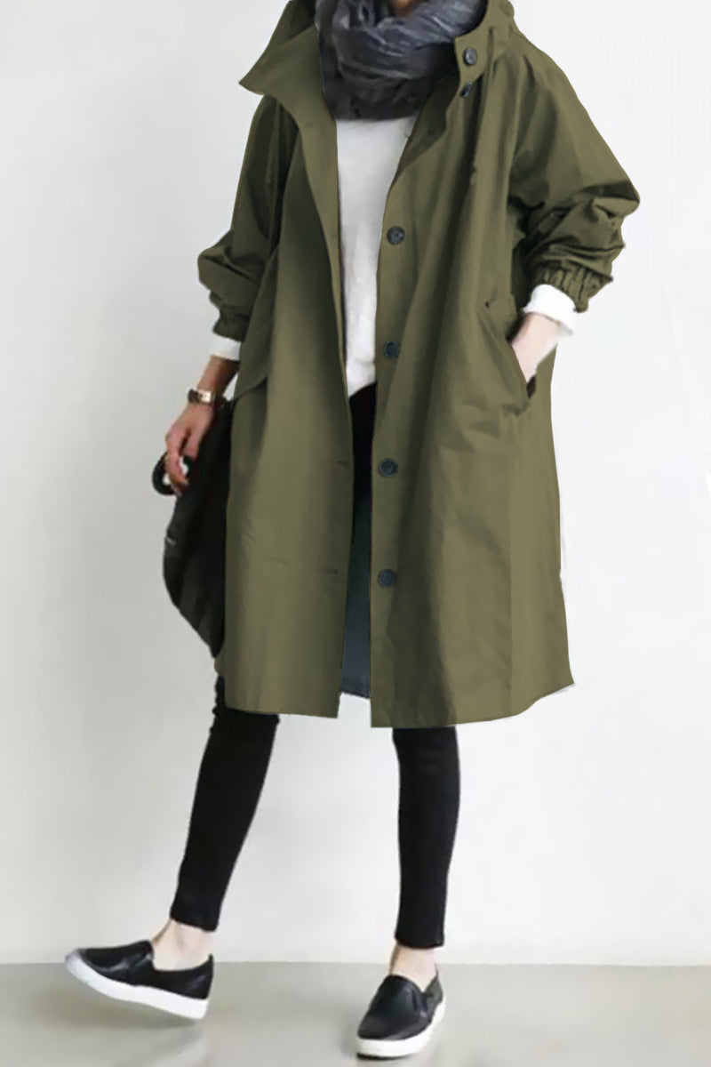 Waterafstotend Oversized Windjack Regenjas met Capuchon