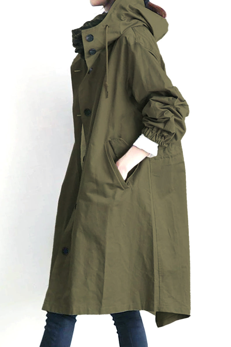 Waterafstotend Oversized Windjack Regenjas met Capuchon