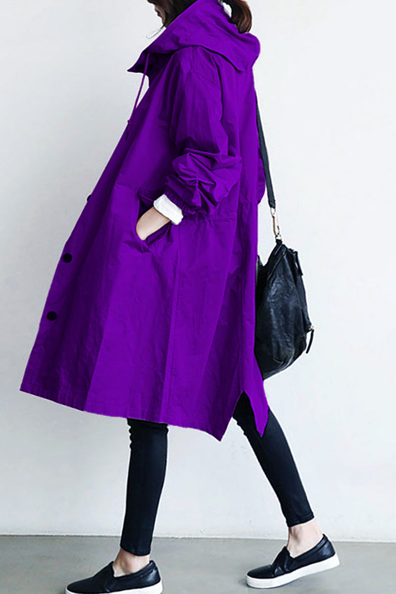 Waterafstotend Oversized Windjack Regenjas met Capuchon
