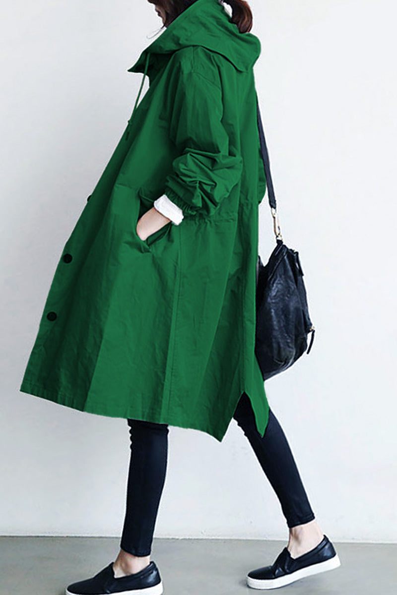 Waterafstotend Oversized Windjack Regenjas met Capuchon