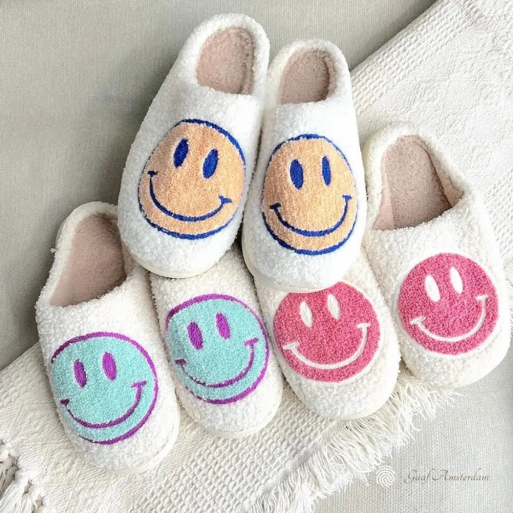 Catherine – Comfortabele Damespantoffels met Smiley-Design