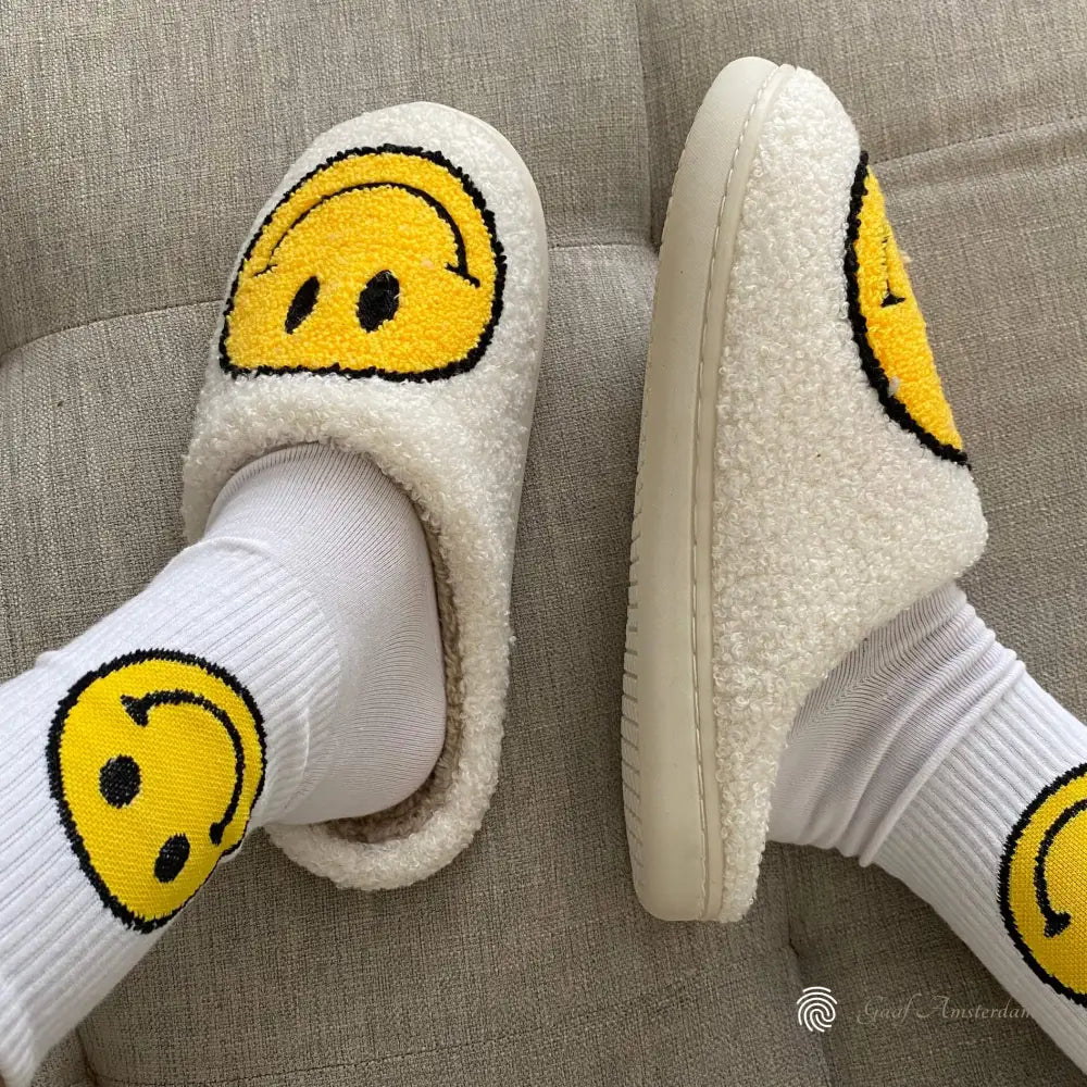 Catherine – Comfortabele Damespantoffels met Smiley-Design
