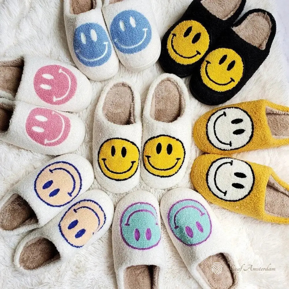 Catherine – Comfortabele Damespantoffels met Smiley-Design