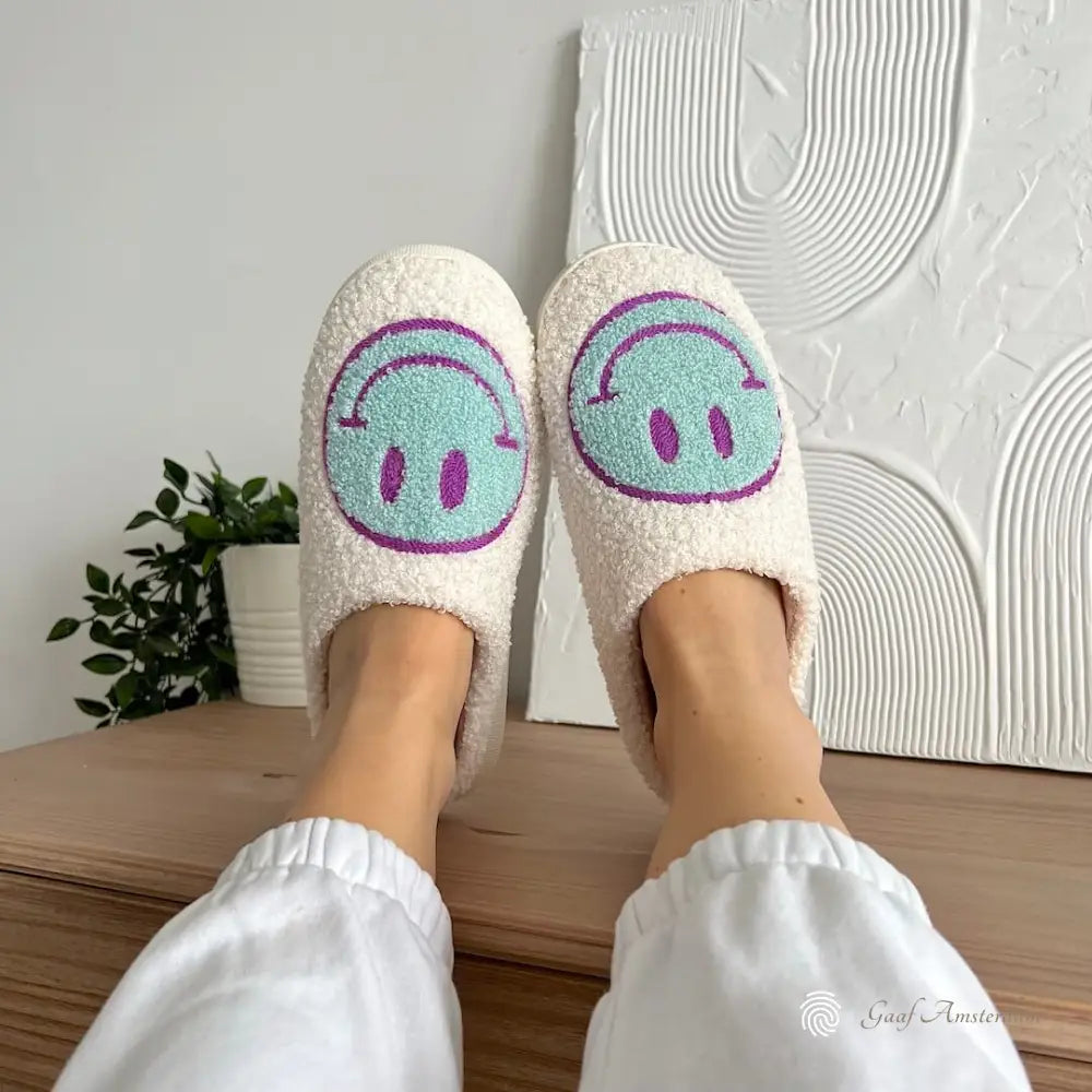 Catherine – Comfortabele Damespantoffels met Smiley-Design