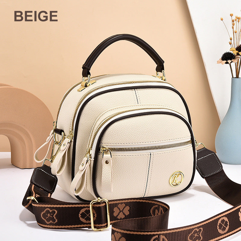 Verstelbare brede schouderriem PU lederen crossbody tas