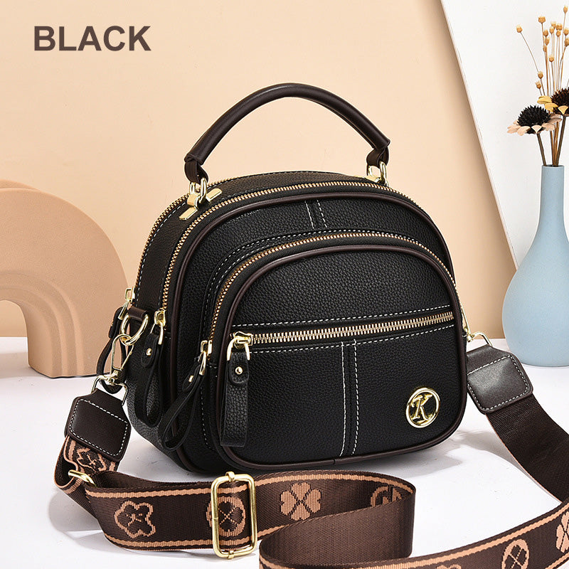 Verstelbare brede schouderriem PU lederen crossbody tas