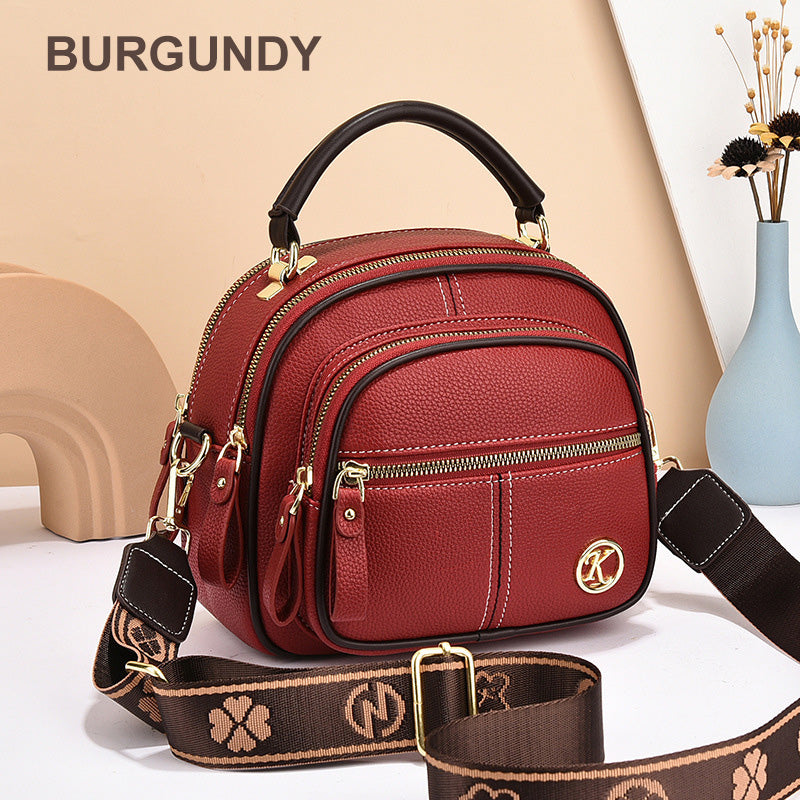 Verstelbare brede schouderriem PU lederen crossbody tas