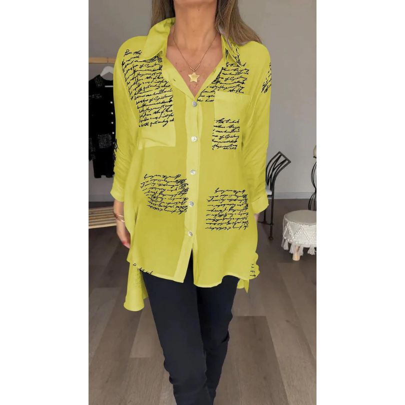 Comfortabele Blouse met Letterprint