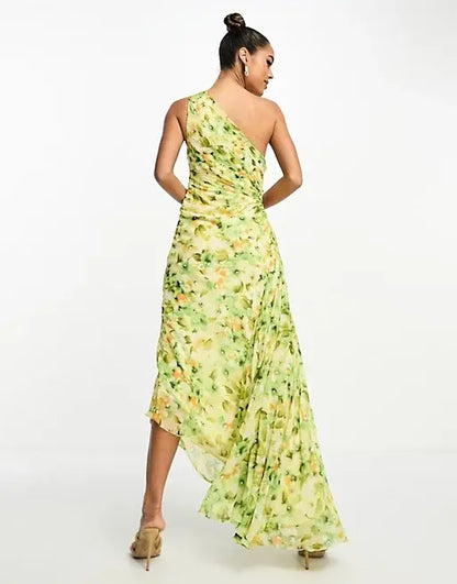 Samantha – One-Shoulder Maxi Jurk