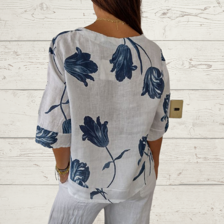 Nanna™ - Chic V-Hals-Shirt voor Dames