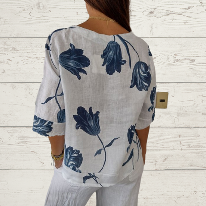 Nanna™ - Chic V-Hals-Shirt voor Dames