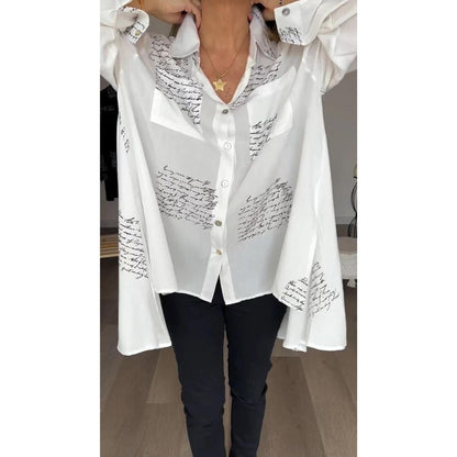 Comfortabele Blouse met Letterprint