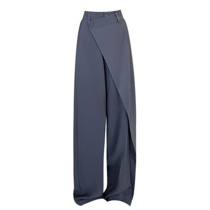 Hannah – Wijde Broek met Asymmetrische Knoopsluiting