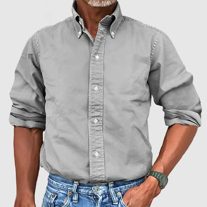 Geoff – Vintage Herenhemd met Lange Mouwen